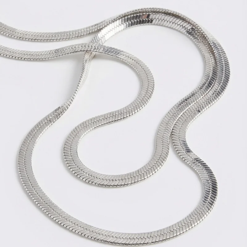 Flat Snake Chain Necklace