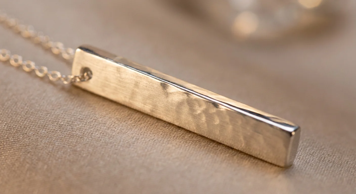 Bar Pendant Necklace — detail view