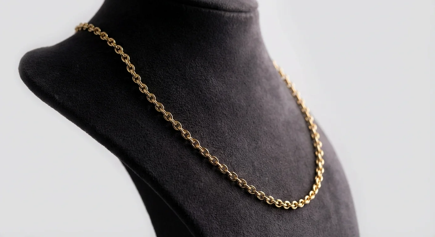 Fine Cable Chain Necklace — front view